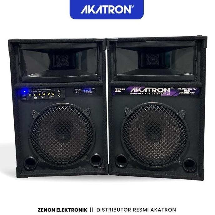 Fremontshop - Akatron 12 Inch Super Bass Speaker Aktif Bluetooth Karaoke Microphone Subwoofer Sound 