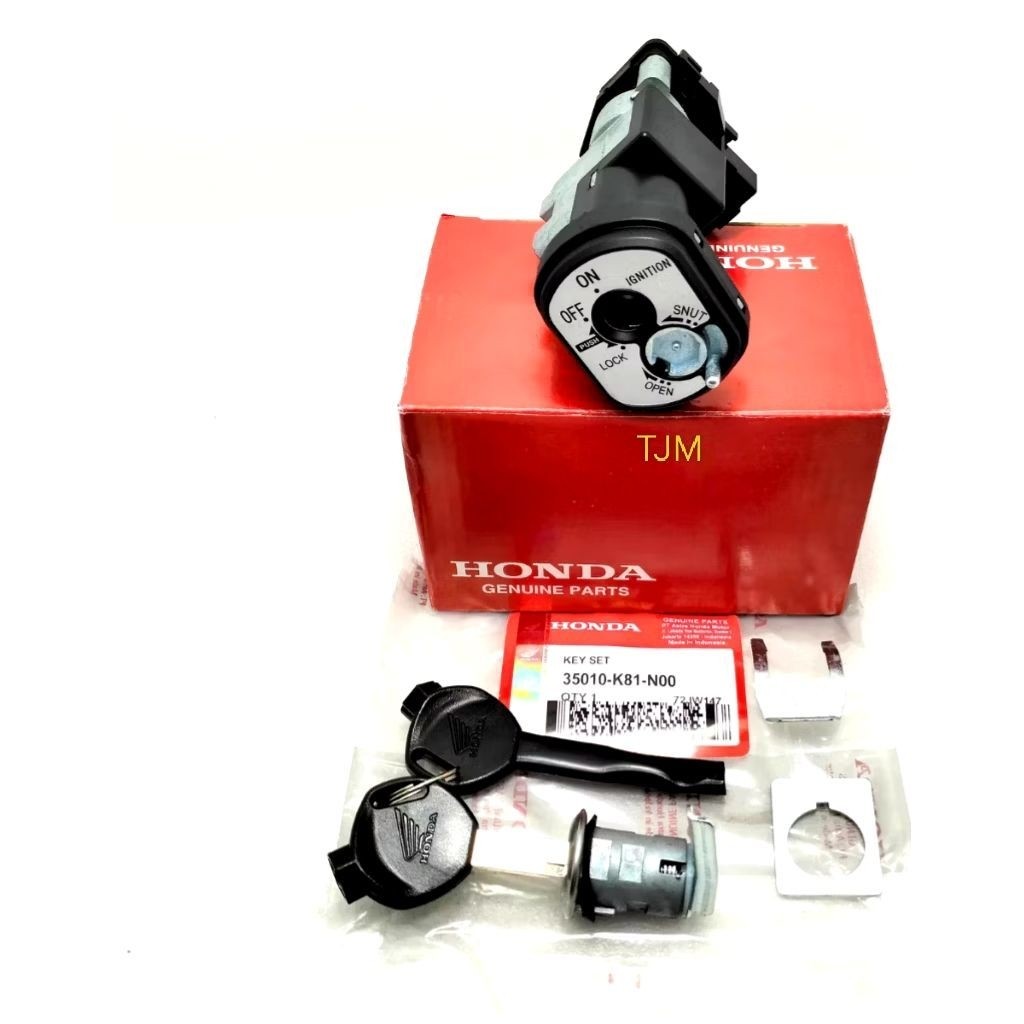 Honda Genuine Parts Key Set 35010-K81-N00 Set Kunci Ignition Motor dengan HeadlockPAKET KUNCI KONTAK