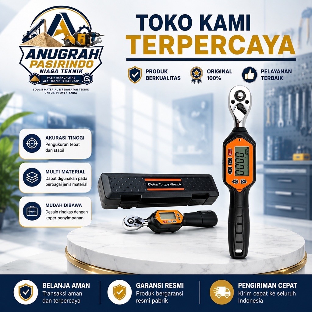 Kunci Torsi Momen Digital Aliyiqi AWM-100 Kunci Torsi Digital 1/2 Inch 100Nm Motor & Mobil | Torque 