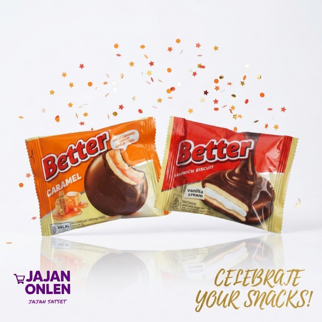 Better Sandwich Biscuit Vanilla cream & Caramel Satuan