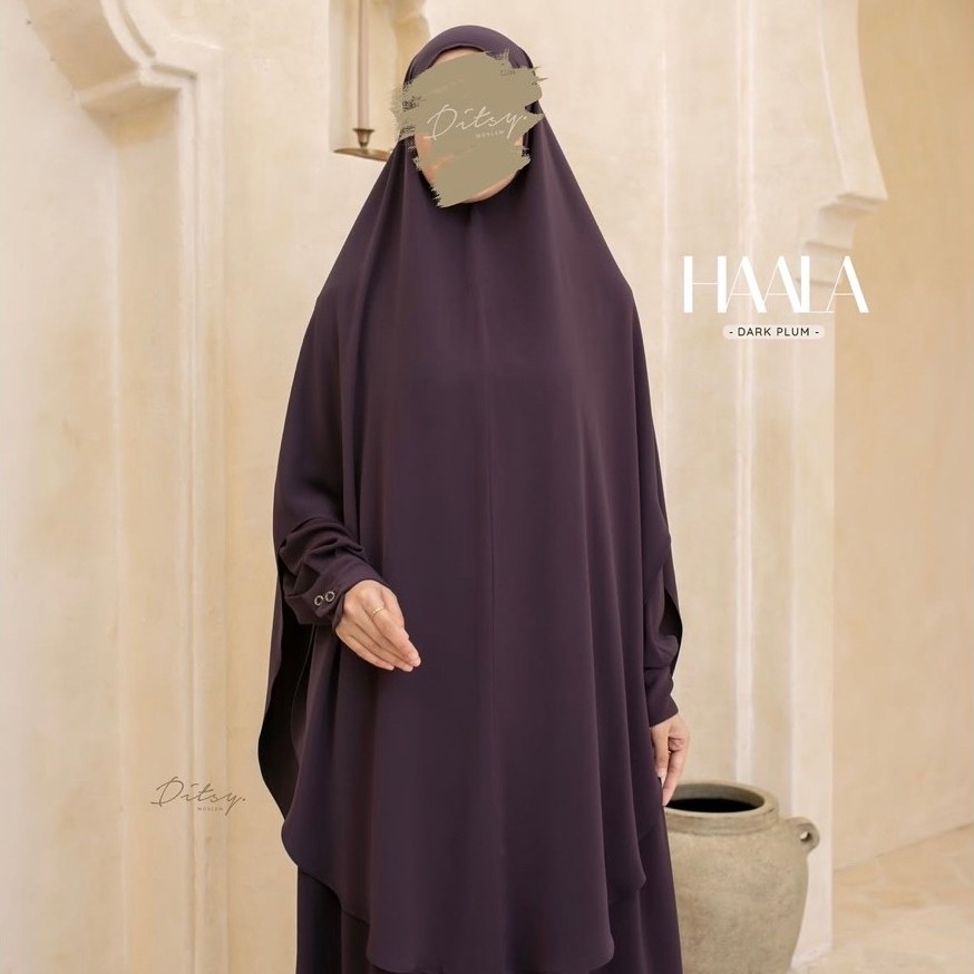 NWT Khimar Haala Ditsy Moslem Dark Plum Reg