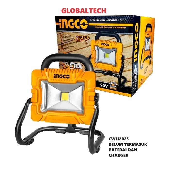 INGCO CWLI2025 LAMPU SOROT LAMPU LED CORDLESS WORK LAMP 20V 20WATT