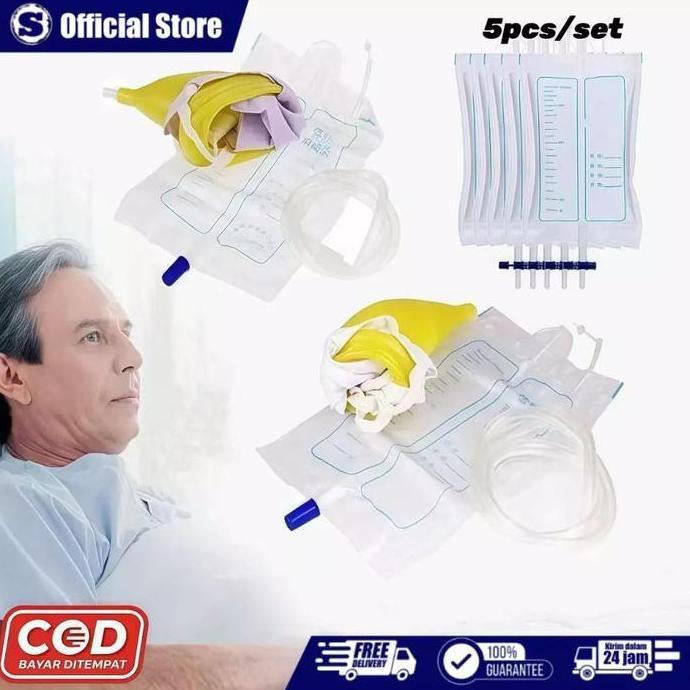 KALGURIO Urine External / Alat Bantu Kantong Kencing Untuk Pria & Wanita Set Dgn Urine Bag