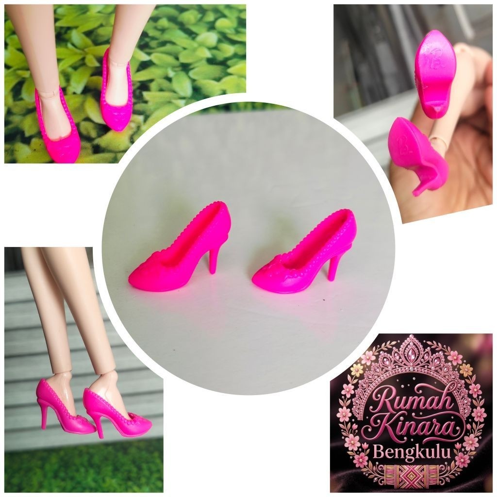 Sepatu Pink Jinjit Flat Barbie Princess Original