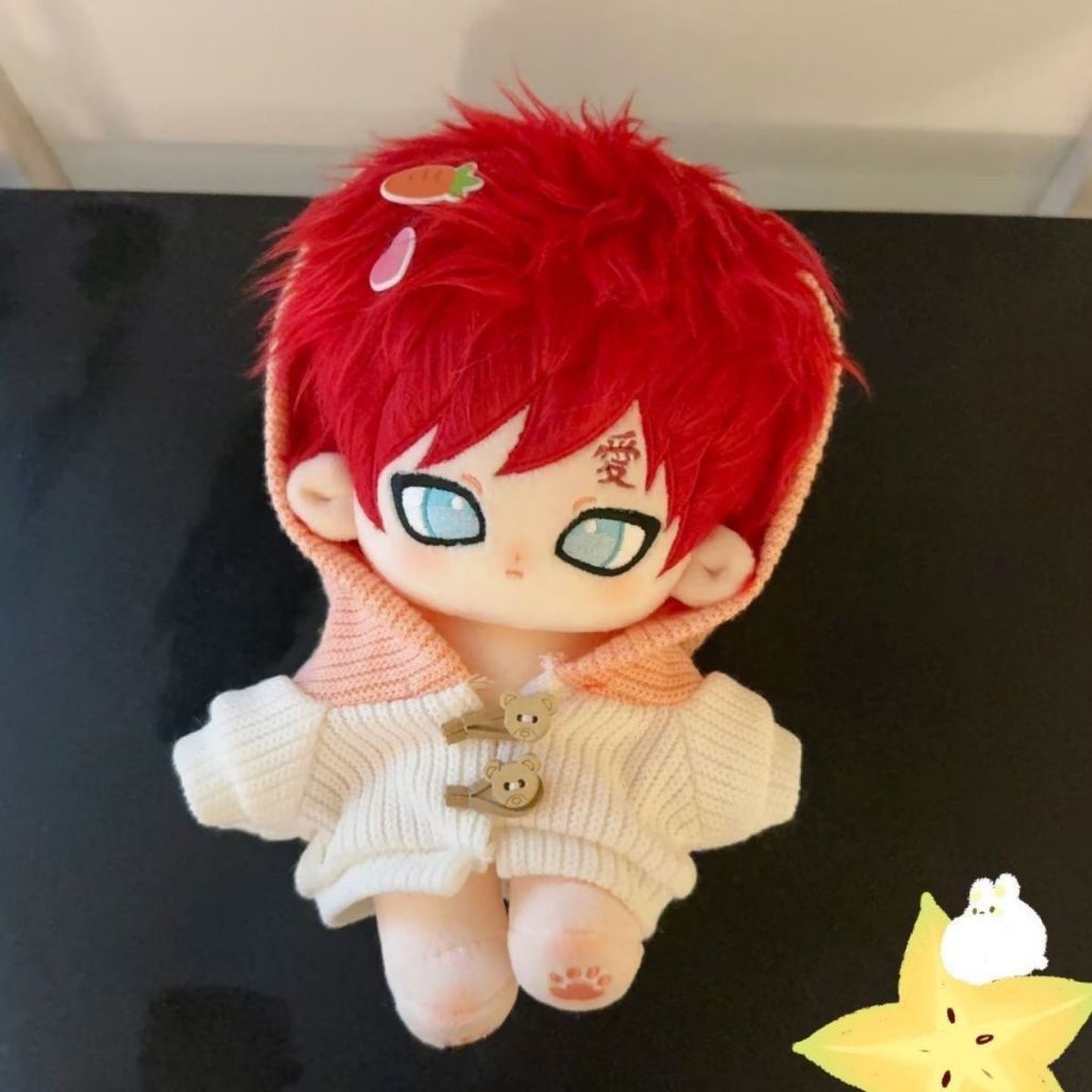 PREORDER Boneka Gaara Naruto 20cm Plush Boneka Anime Karakter Gaara Mainan Koleksi Boneka Lucu Hadia