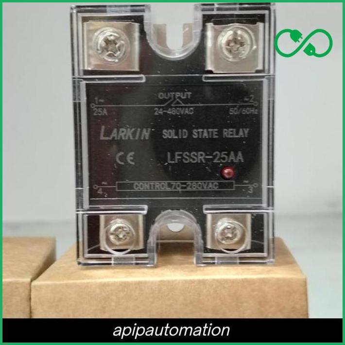 Ssr Solid State Relay 1P 25A Ac-Ac Lfssr-25Aa Input 220Vac Output 24-480Vac Baru