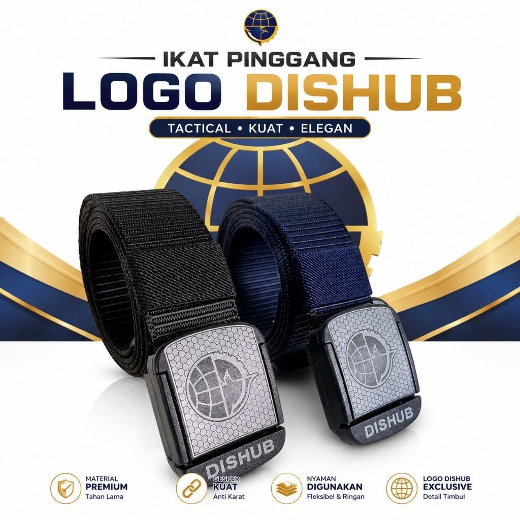 Ikat Pinggang Tactical DISHUB Dinas Perhubungan/Gesper Tactical DISHUB