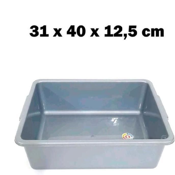 Bersihbgt- Baskom Plastik / Baskom Kotak / Bak Segi Silver Komet Star Besar