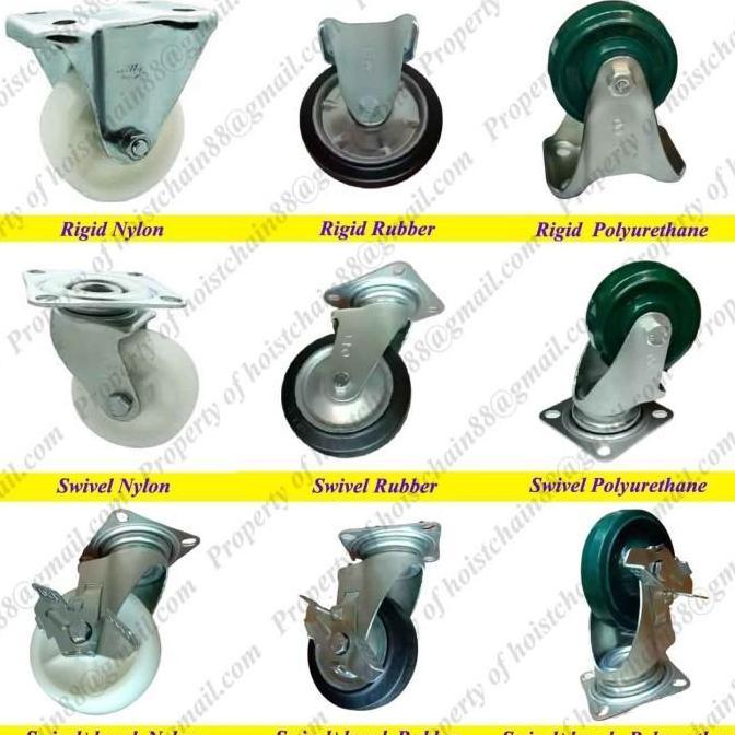 Roda industri medium duty Edly 5 inch Castor& wheels for troli etalase