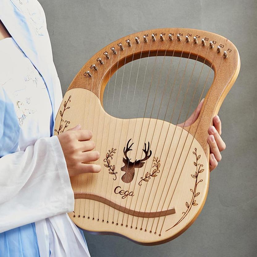 Lyre Mini Harpa 19 Strings Portable Kecapi Alat Musik
