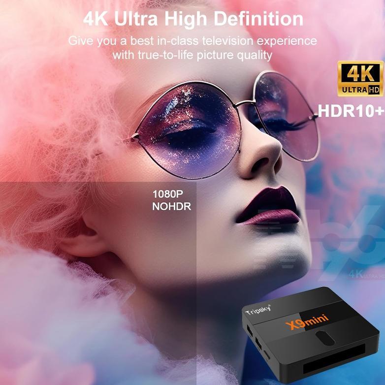 NEW Tripsky X9mini Android Tv Box 4K Full HD Smart Tv Box  Android 14.0 Bluetooth Tv Box