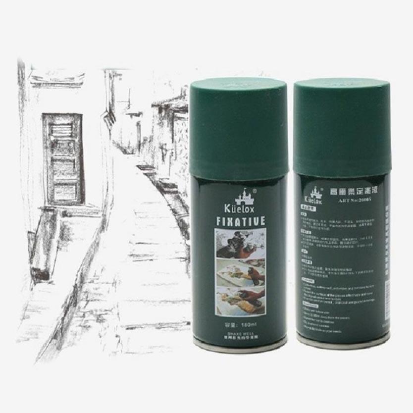 Kuelox Fixative Spray Drawing Painting Fixative Spray 180 ml / 300 ml