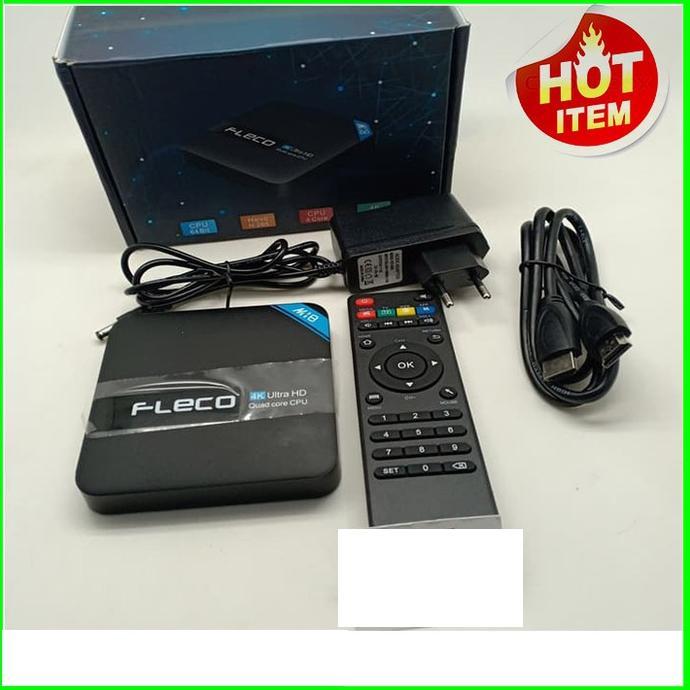 TERBARU STB TV Box Android Fleco 4K UHD Ram 2GB Rom 16GB
