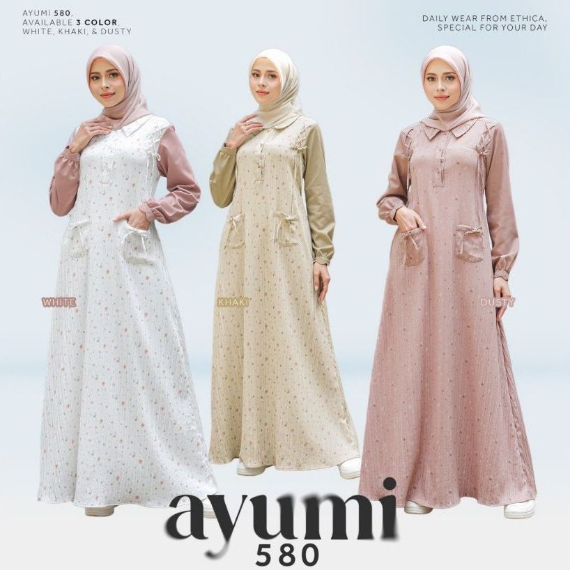 ZYTAOUTFIT ETHICA AYUMI 580 GAMIS DAILY TERBARU KEKINIAN ELEGAN GAMIS COQUETTE BUNGA BUNGA TERBARU G