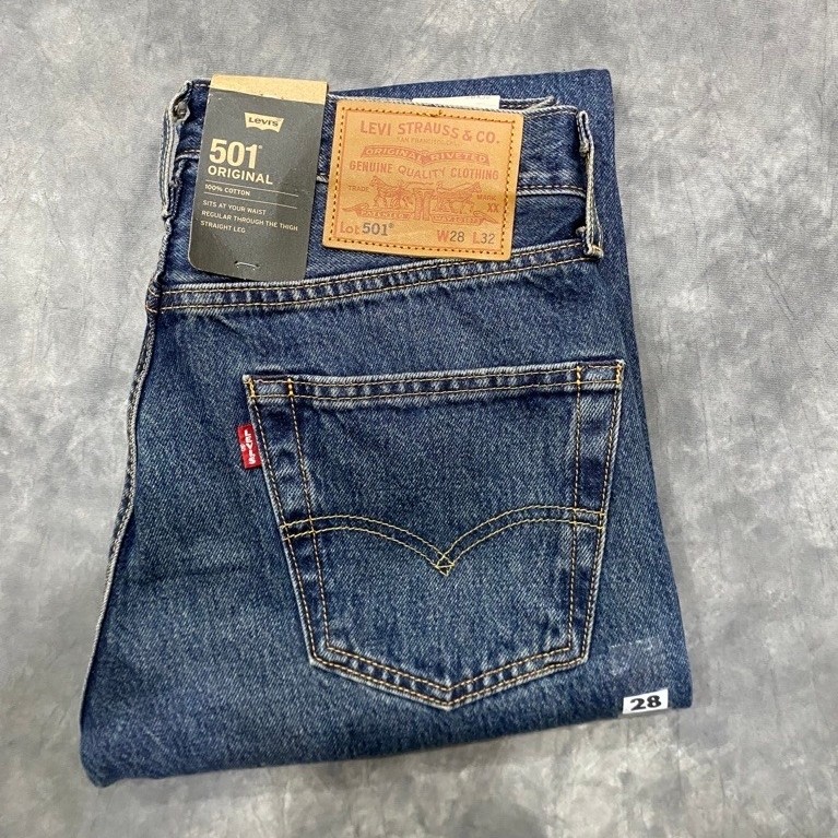 Celana Jenas Pria LEVI’S 501 REGULER ORIGINAL BIRU  BELANG 501-3852