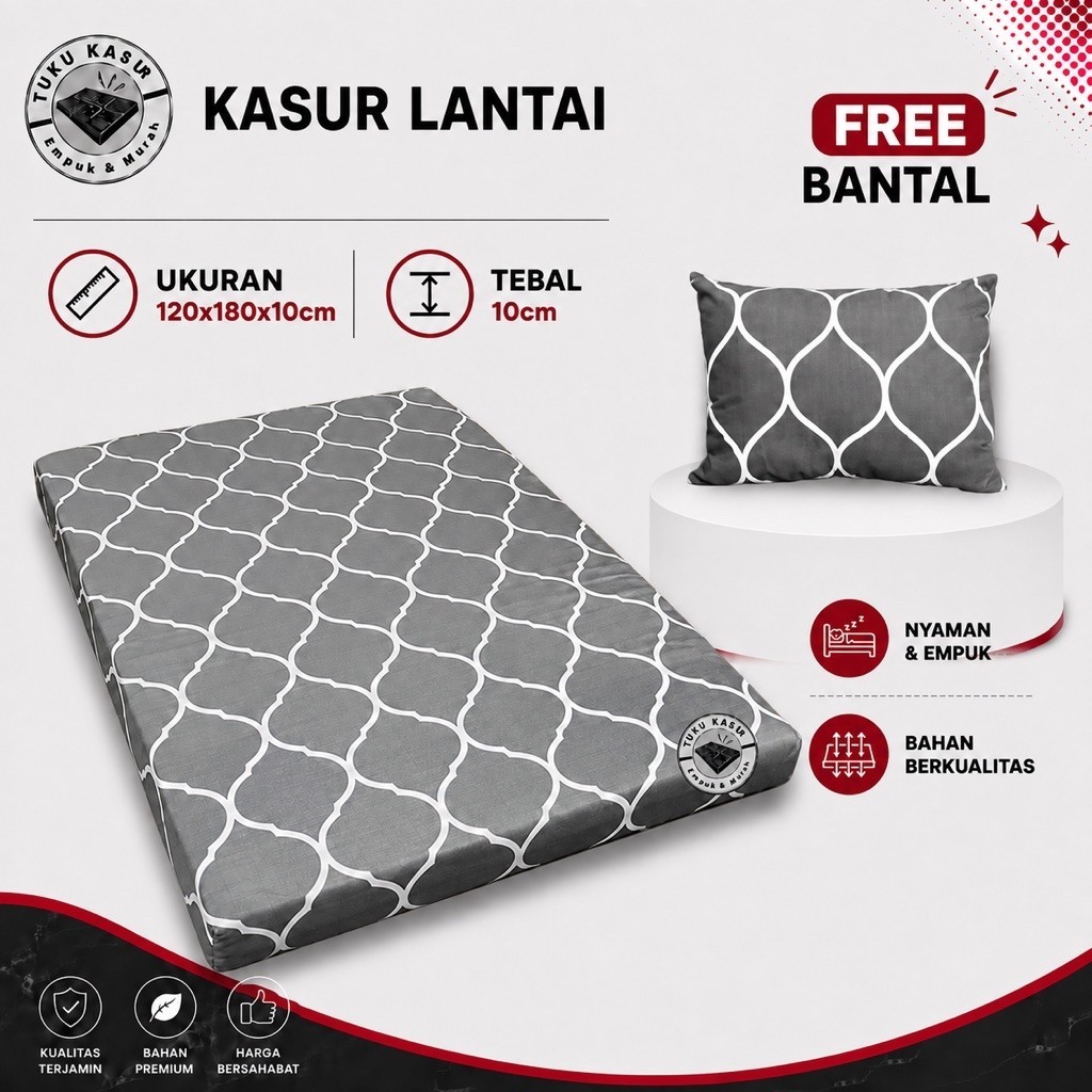 Tuku kasur-kasur busa lantai tebal 10cm Uk.120x180x10cm