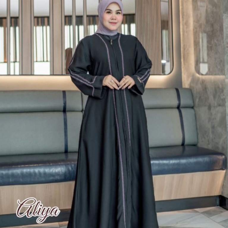 ABAYA ALIYA BAHAN JETBLACK PREMIUM LD 110 PB 142