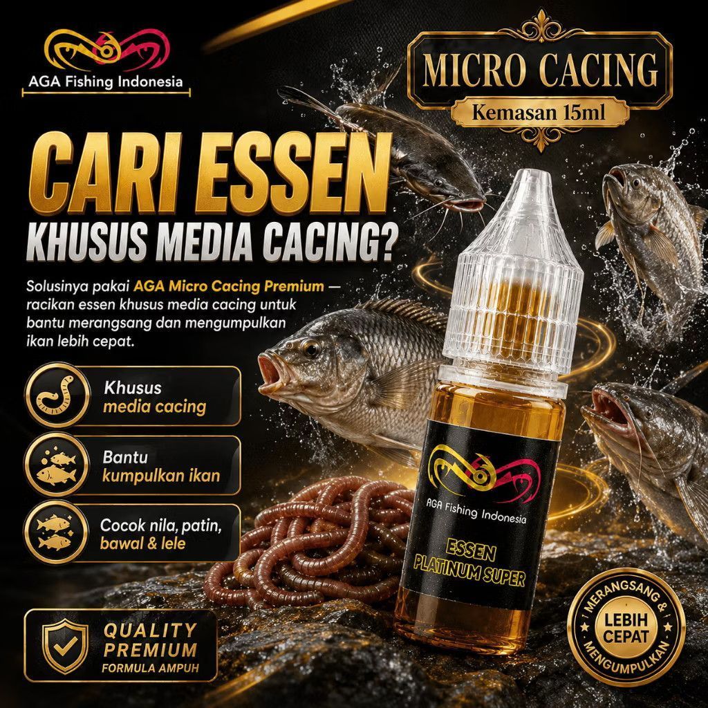 Essen Micro Cacing 15ml Premium Essen khusus media cacing