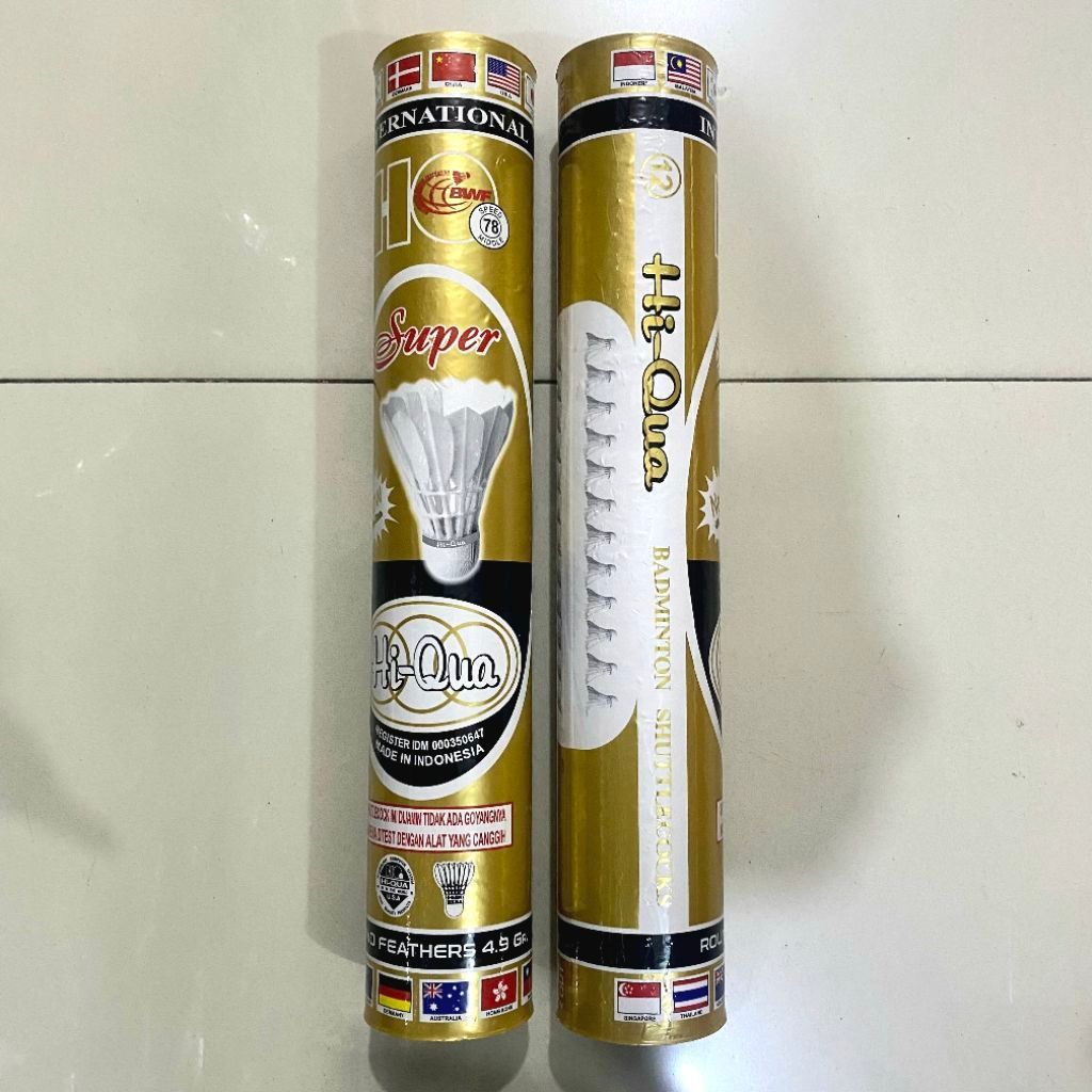 Shuttlecock Badminton Hiqua Hiqua Gold Original (Isi 10Slop)