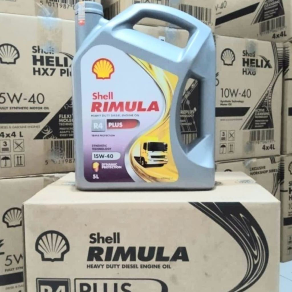 OLI SHELL RIMULA R4 PLUS 15W40 KEMASAN 1 DUS (3×5)