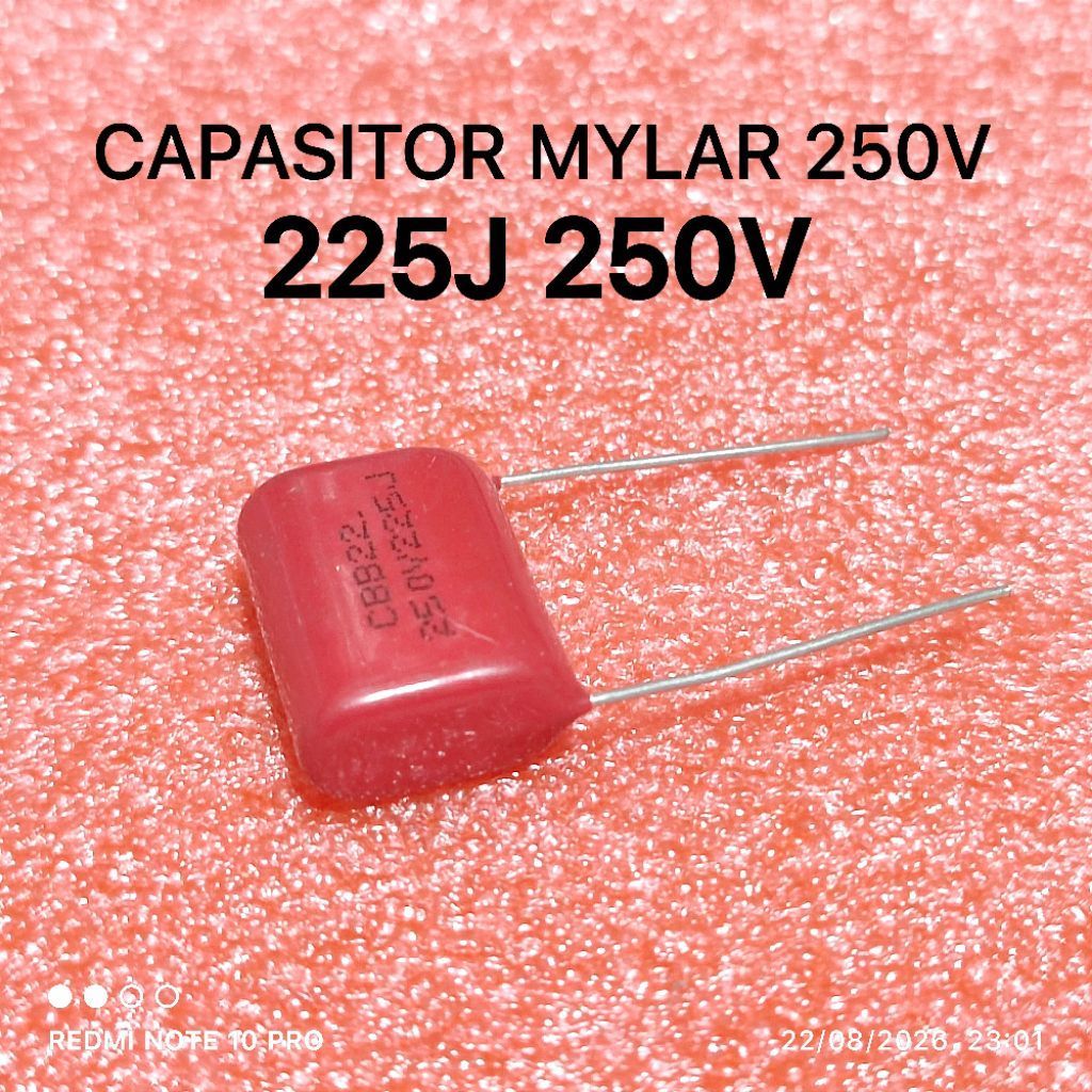 KAPASITOR MILAR 225J 250V 2.2UF MYLAR 225 250V 250 VOLT