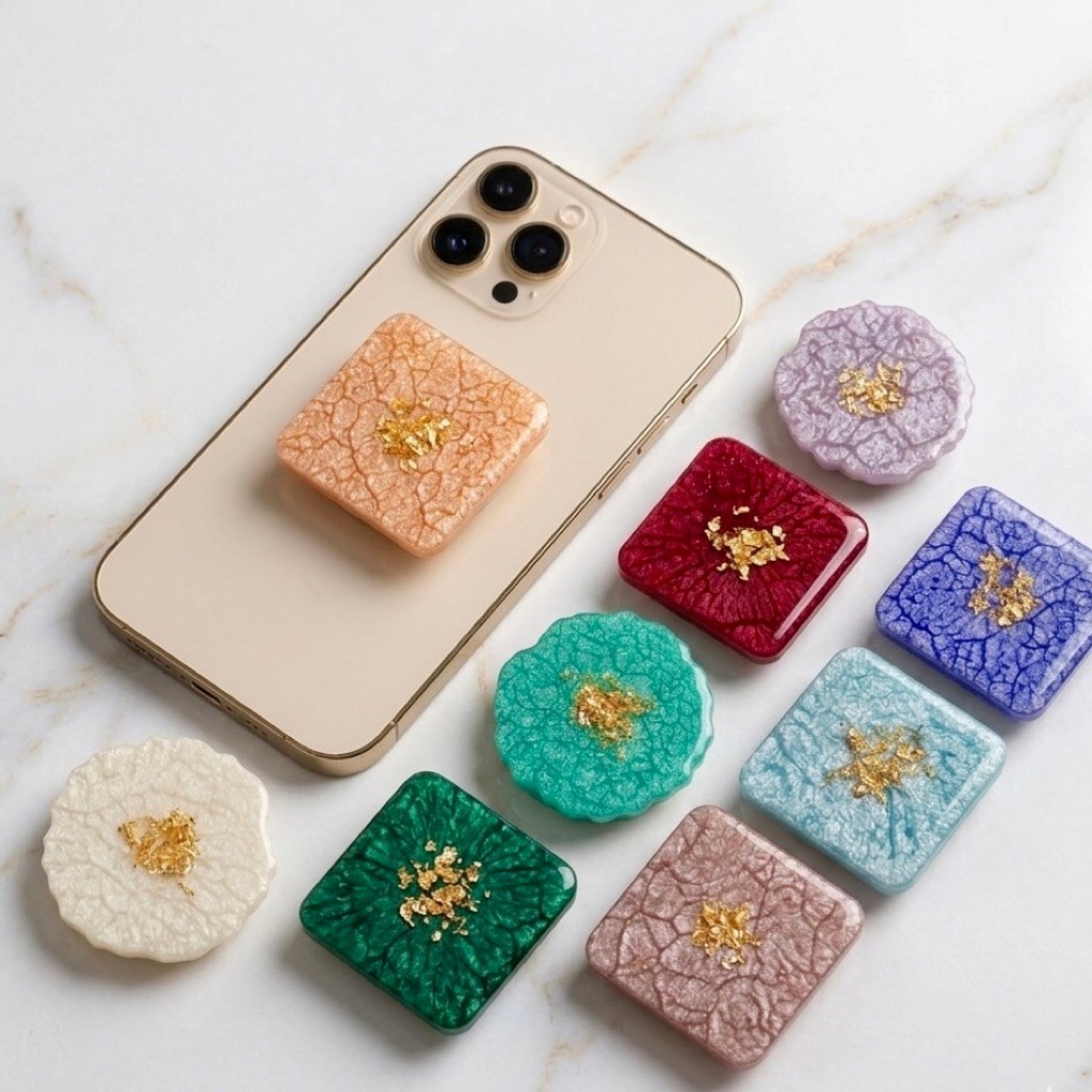 popsocket resin phone grip popsocket transparan Round Square collection