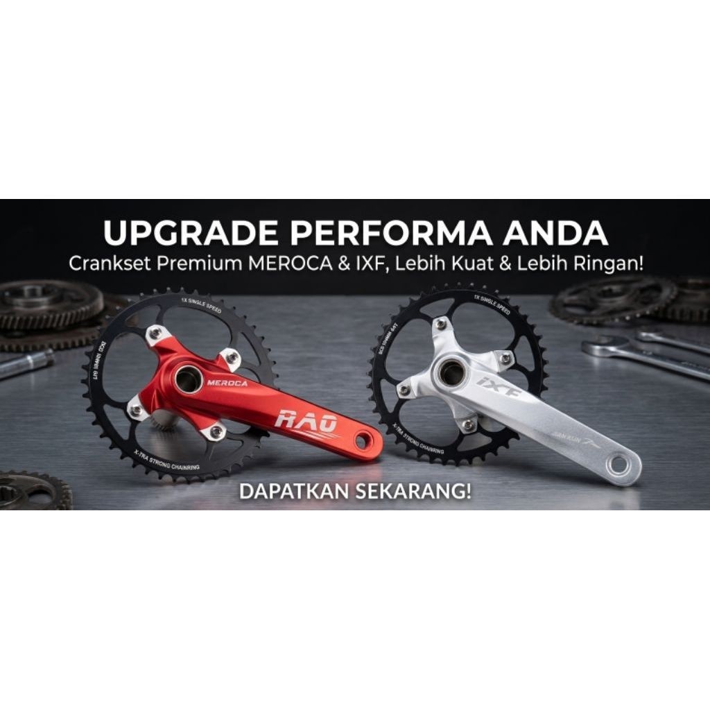 crank ht2 dan ht1 strummer meroca rao ixf fullset komplit chainring44t dan bb dan strummer