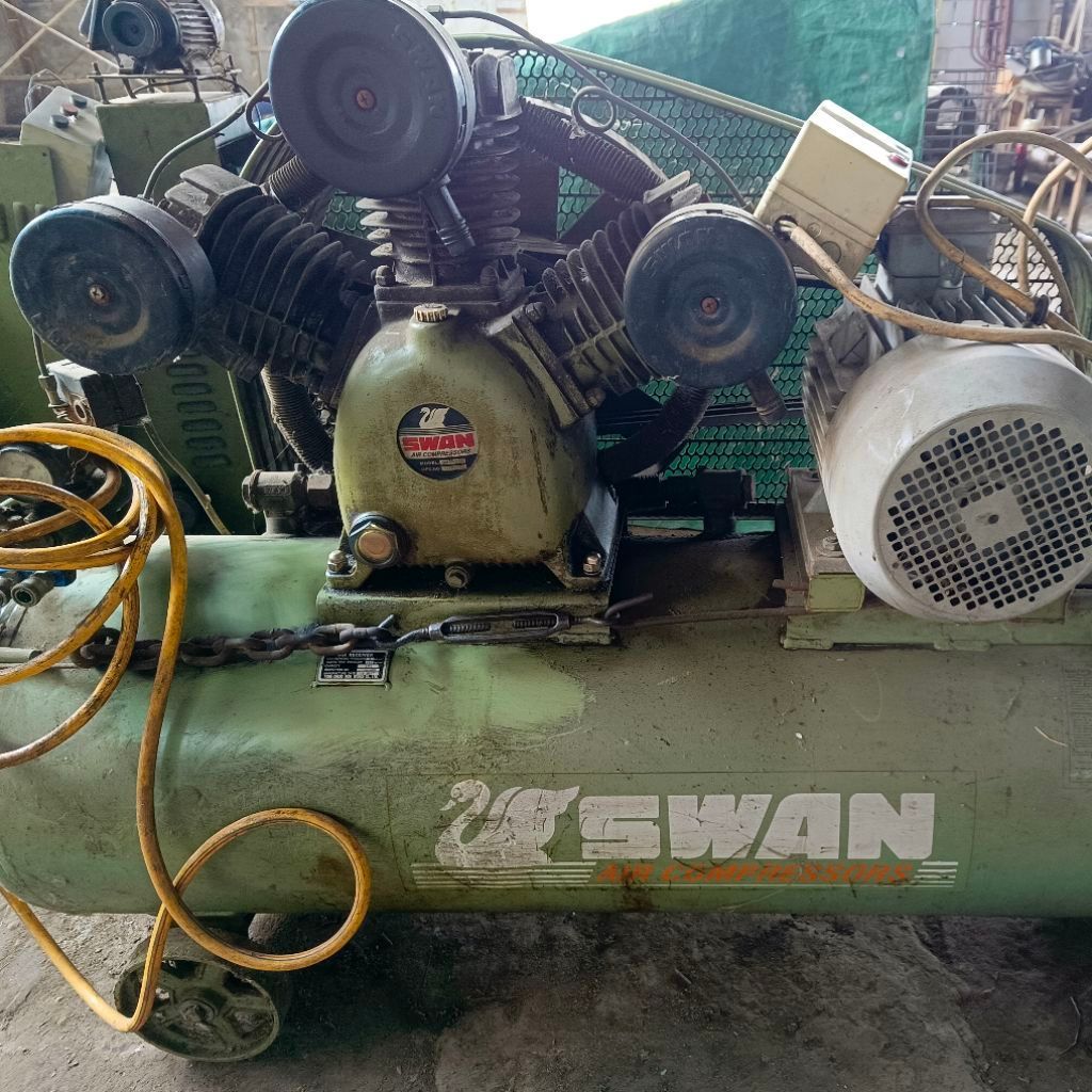 SWAN Air Compressor 10 HP + Dinamo Electro Motor KOMPRESOR ANGIN 10 HP 310 ORIGINAL SEKEN
