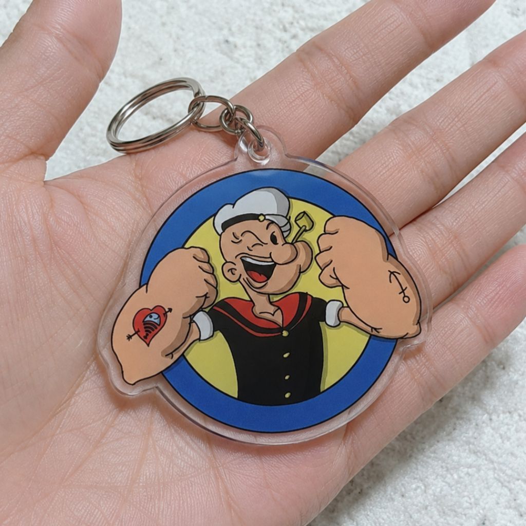gantungan kunci kartun vintage POPEYE keychain popeye vintage cartoon