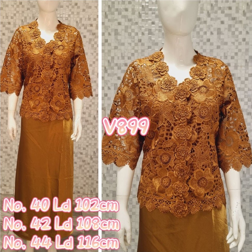 Atasan Kebaya Brokat hoki keliling premium bangkok V899 (8985)