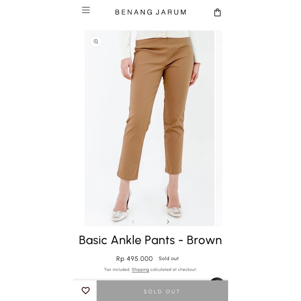 Benang jarum basic ankle pants