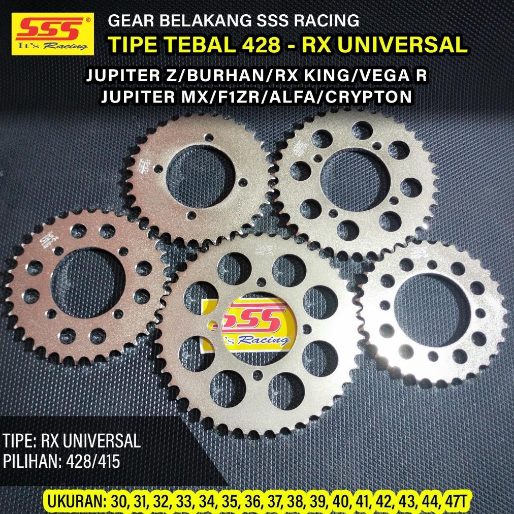 Gir Gear Belakang SSS 415/428 RX King Jupiter Z Vega R Jupiter MX135 MX New RXZ F1ZR Ukuran 415/428 