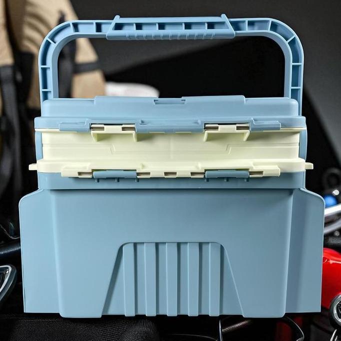 GRASSSTEKNO Kotak Perkakas Pancing Fishing Tackle Box Double Layer