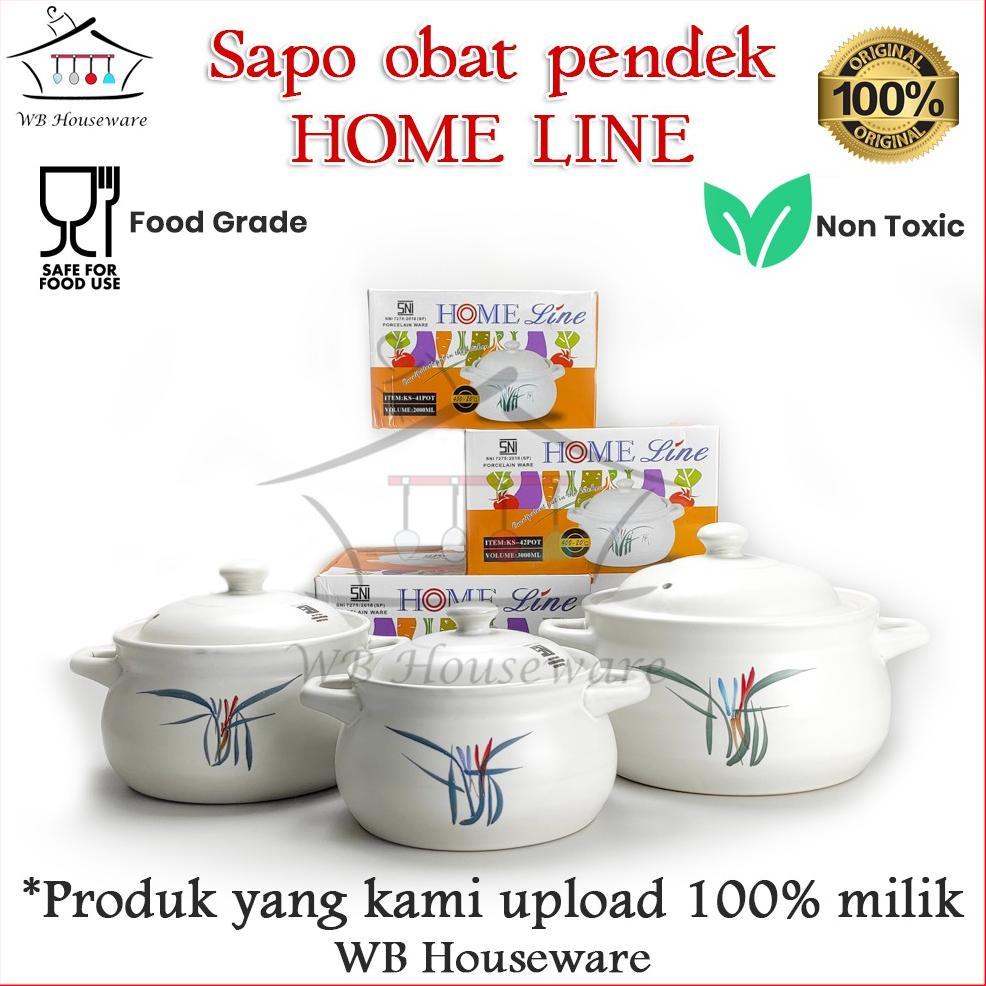 Panci keramik / Sapo obat alami - clay pot  HOME LINE KS-43-42-41 2000-3000-4000ml