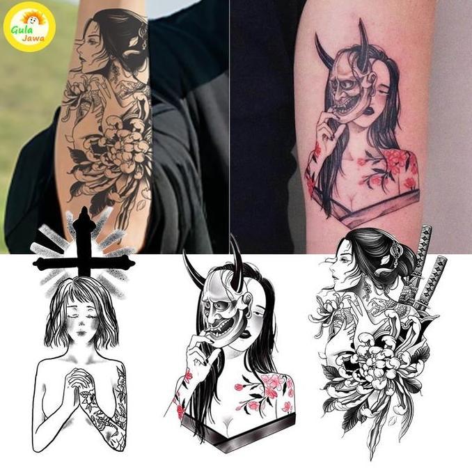 SHAKIMZ Premium Tato Temporer  Tattoo Temporer Tahan Lama Anti Air Tatto Semi Permanen Tahan  Cewe C