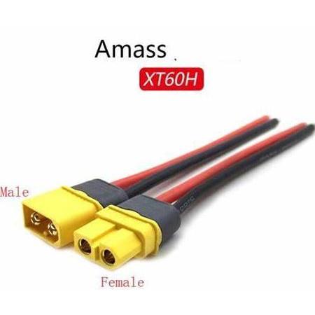15CM KABEL KONEKTOR XT60H XT60 DG KABEL SILICONE 12AWG MALE FEMALE MYAL99