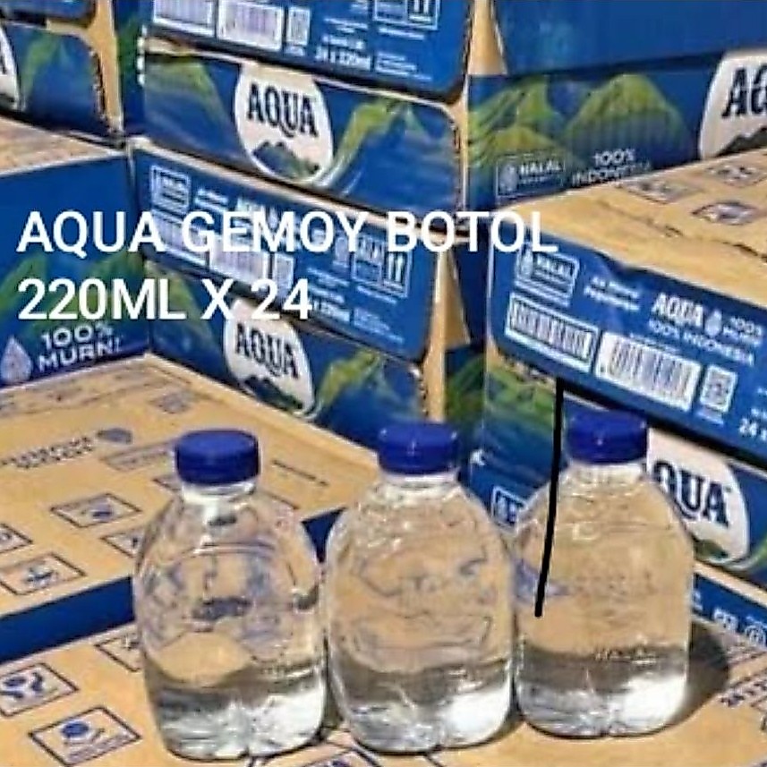 Air Mineral AQUA Botol Mini 220ml 24 Botol