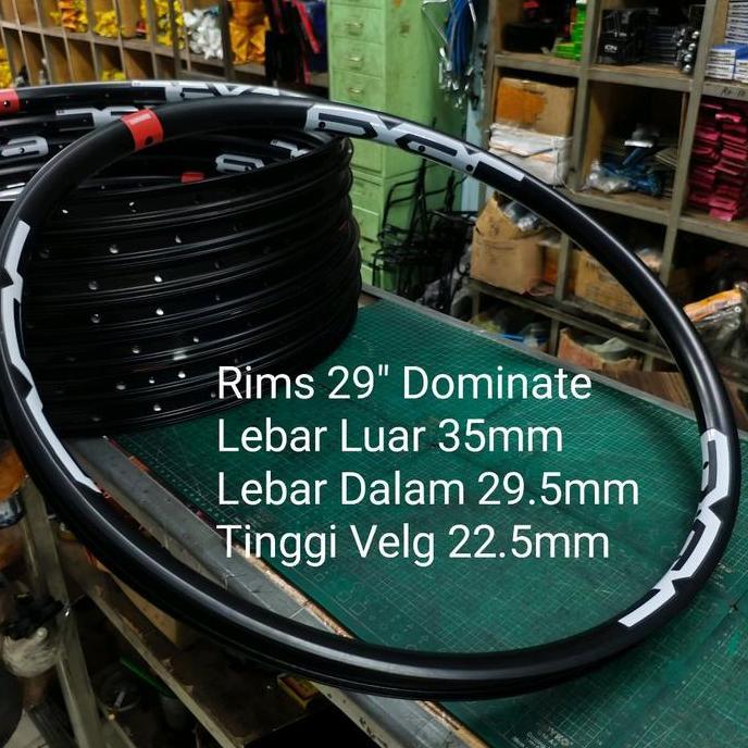 Rims Velg Xc 29 Dominate Xc Alloy Lebar 35Mm 32 Hole Double Wall Hitam Velg Mtb Xc Dominate 29 Lebar