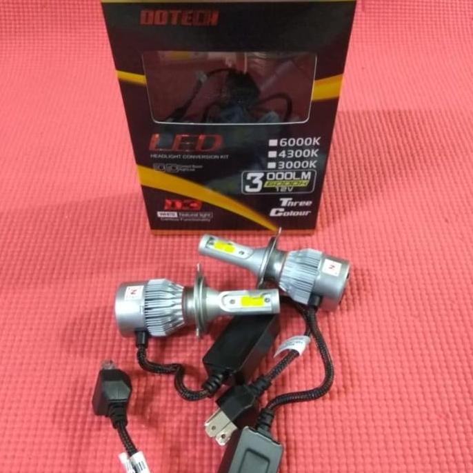 bohlam LED dortech h4 3 warna