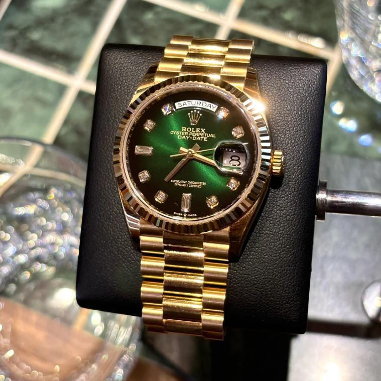 DISKON 100% ASLI Jam Tangan Rolex pria Rolex Datejust Series M128238-0069 dial 41mm Emas 18 karat Ge