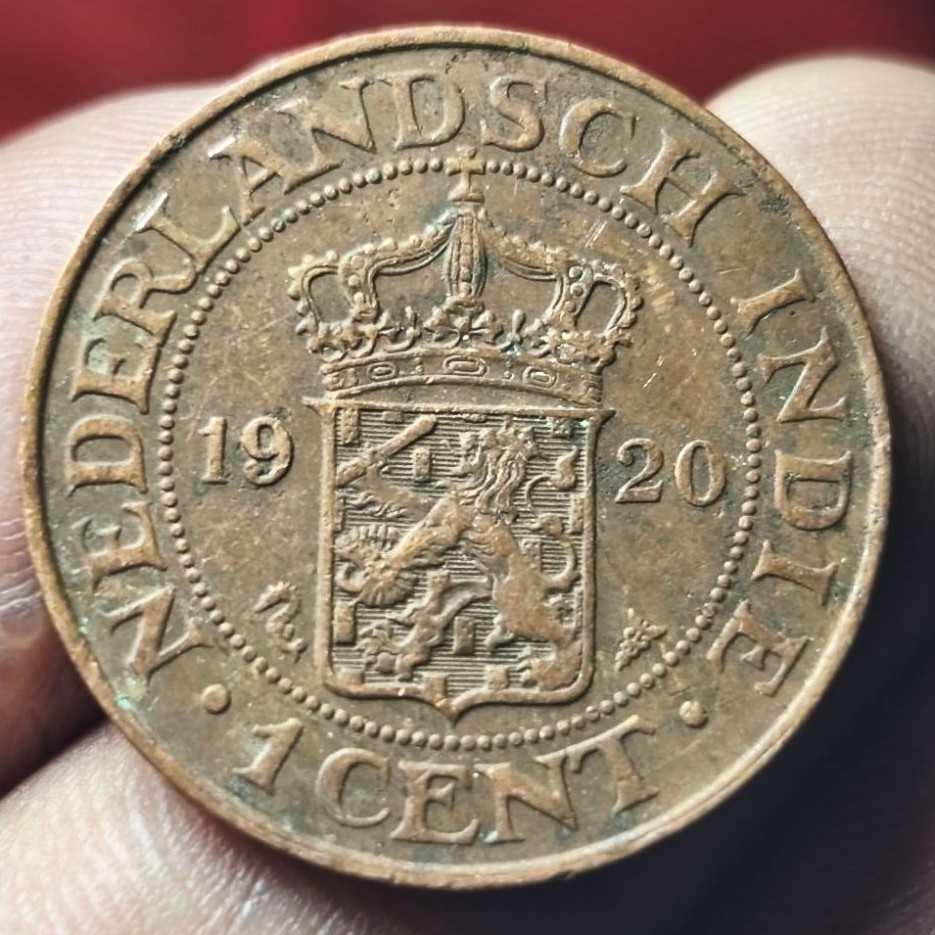 1 cent BENGGOL Nederlan Indie thn 1920 detail asli