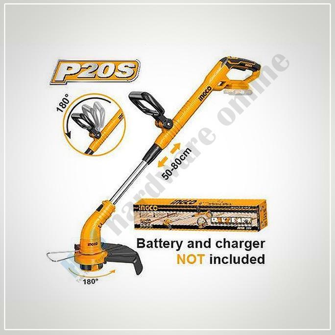 =====] Mesin potong rumput baterai 20v CORDLESS INGCO CGTLI20018