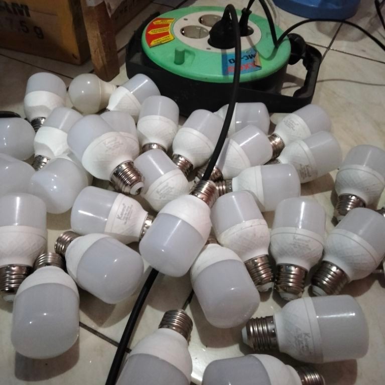 lampu LED rekondisi 15watt pbc BM tanpa dos casing bekas mesin baru
