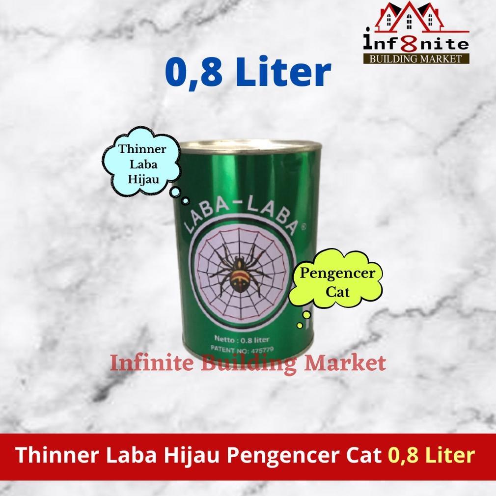 Thinner Laba Hijau 0,8 Liter Thiner Tiner Pengencer Cat Besi Kayu Duco