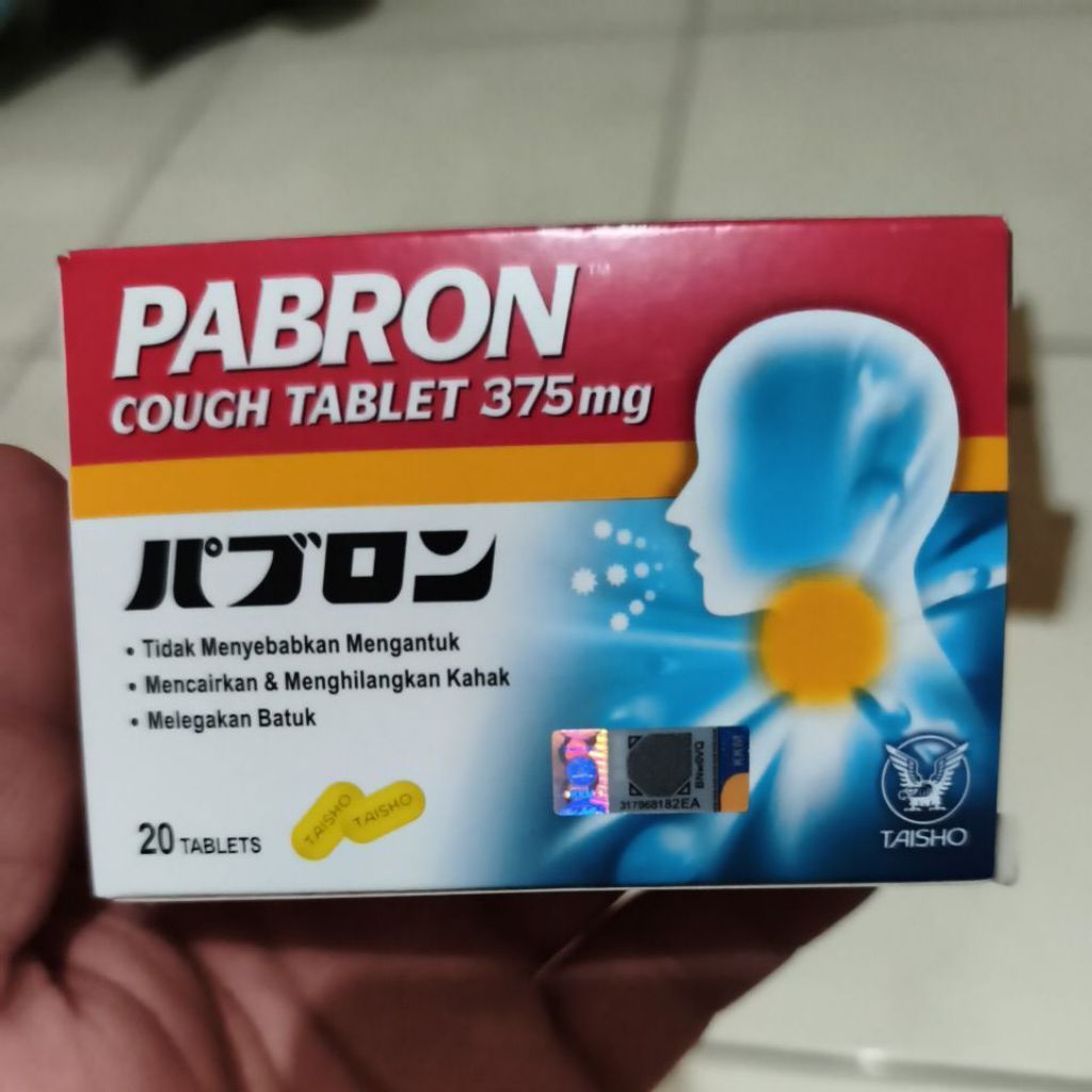 PABRON COUGH TABLET 375MG 20 tablet / OBAT BATUK BERDAHAK