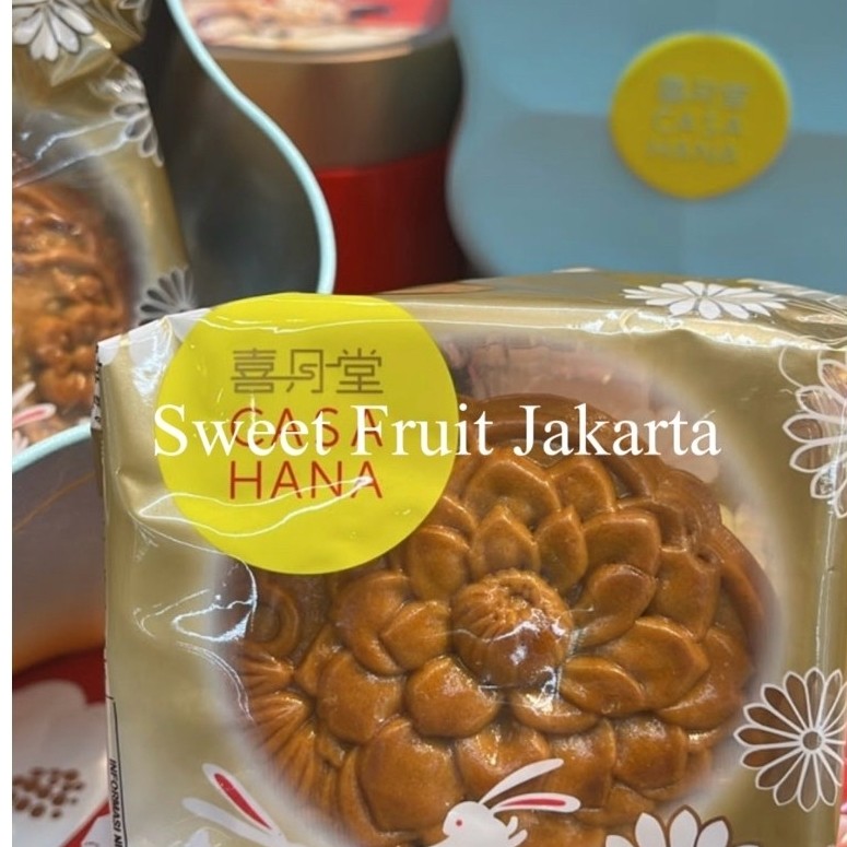 Kue Bulan Casa Hana Blue Harmony Isi Red Ben 1 yolk & Pure Lotus Yolk / Casa Hana Blue Harmony Gift 
