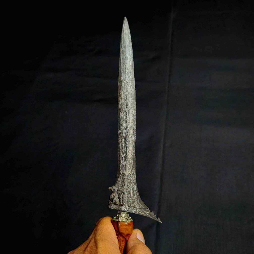Keris Patrem Singa Barong Pamor Beras Wutah Koleksi Pajangan