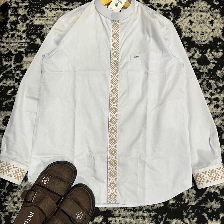 FAYEZ SERIES | ABBAH MOSLEM | kemeja koko casual kombinasi bordir