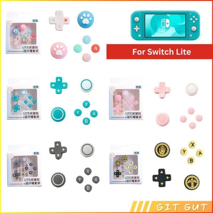 Game- Nintendo Switch Lite Set Joycon D-Pad Abxy Button Cover Thumb Grip Cap