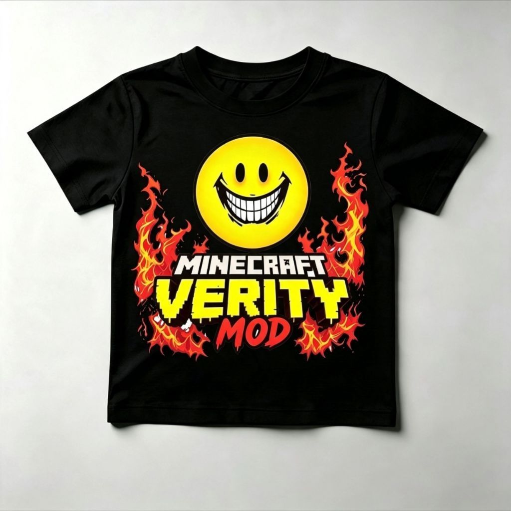 BAJU KAOS ANAK ATASAN ANAK GAMBAR EMOJI BAJU MINECRAFT VERITY MOD